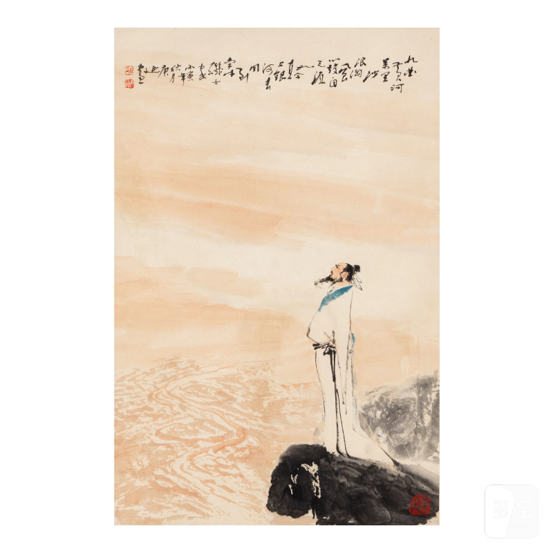 白庚延（1940-2007） 人物 設色紙本 鏡框 一九八六年作 | BAI GENGYAN (1940-2007)